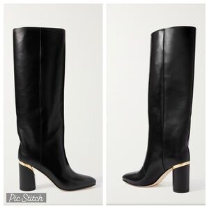 New! Jimmy choo Jayla 85 Leather Knee-high Boots in black size 39.5(9.5) USA